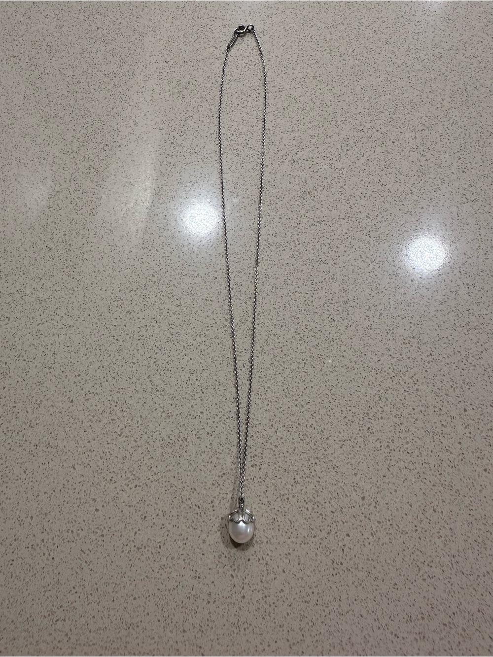 Tiffany Pearl and Sterling Silver 16” Necklace - Picture 2 of 2